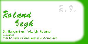 roland vegh business card